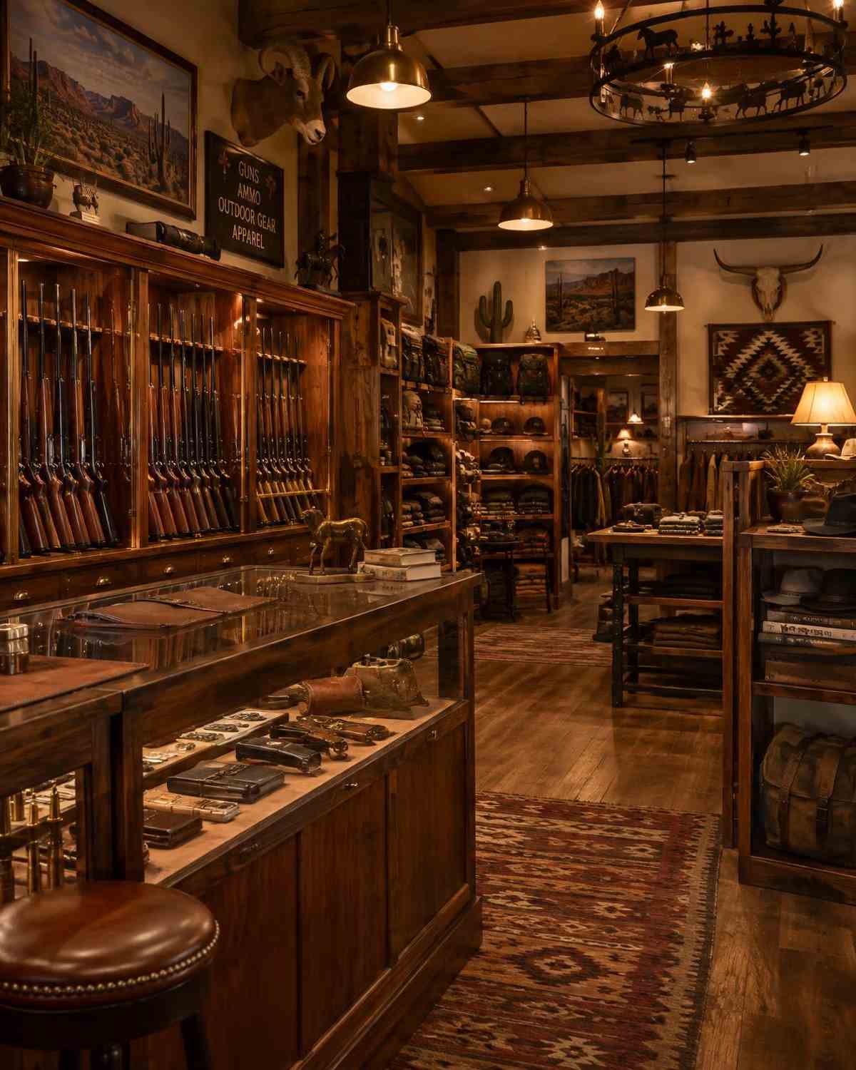 Bisbee Guns — Bisbee, Arizona Interior of a traditional independent gun shop