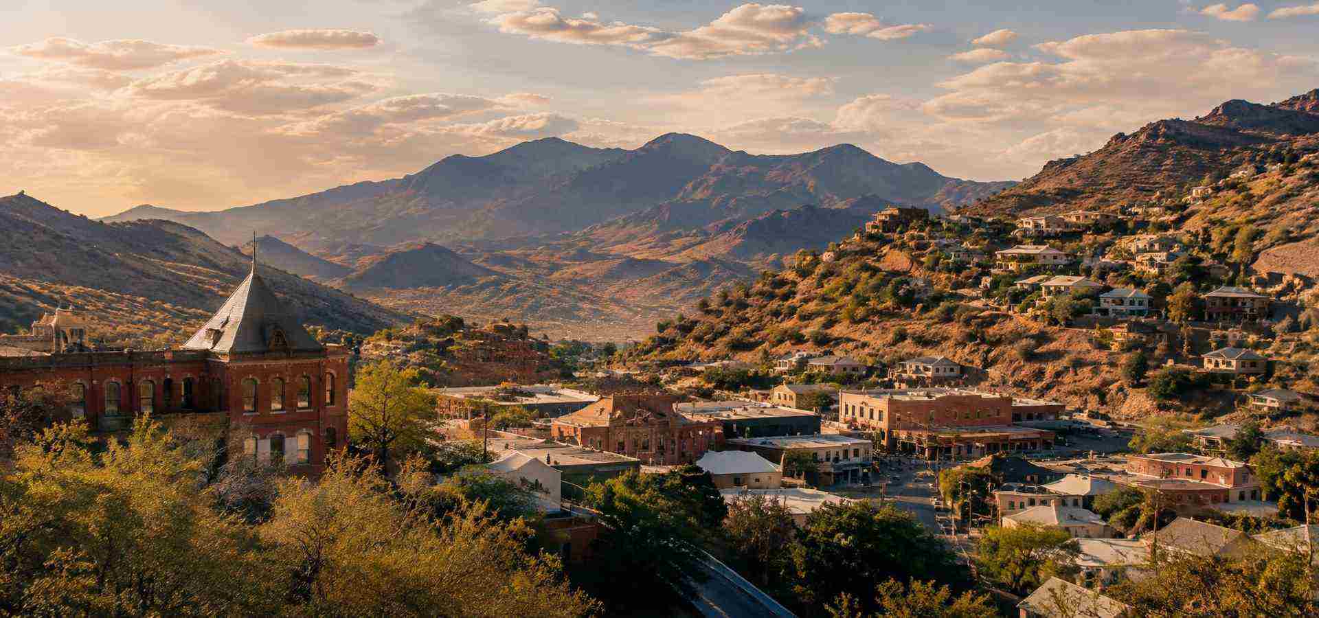 Bisbee, Arizona — Southern Arizona Historic town of Bisbee, Arizona, among desert hills